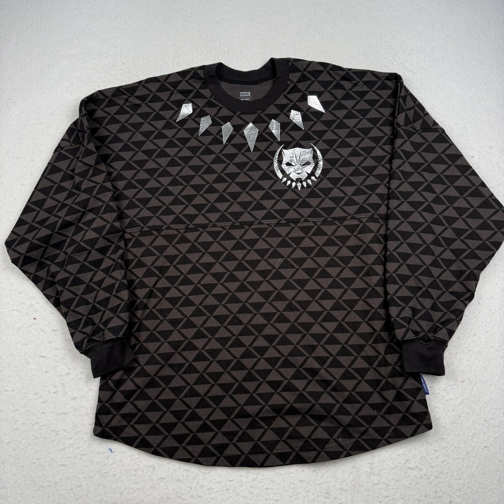 Marvel Black Panther Shirt Mens Small Wakanda Forever Spirit Jersey Long Sleeve